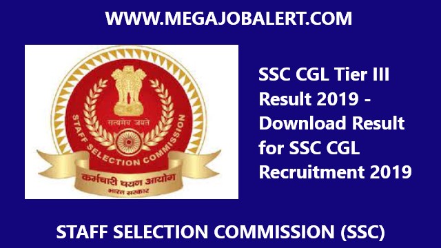 SSC CGL Tier III Result 2019
