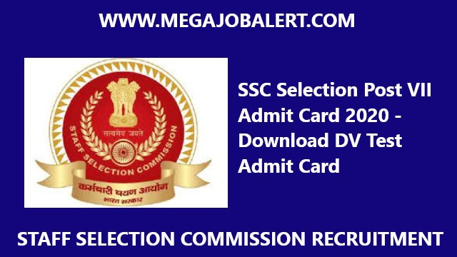SSC Selection Post VII Admit Card