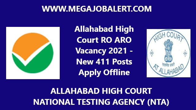 NTA Allahabad High Court RO ARO Vacancy 2021