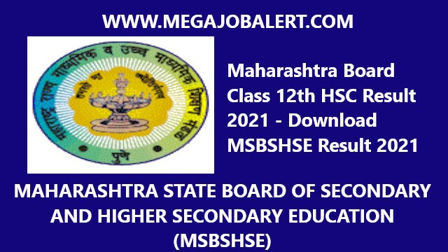 Maharashtra Board Class 12th HSC Result 2021
