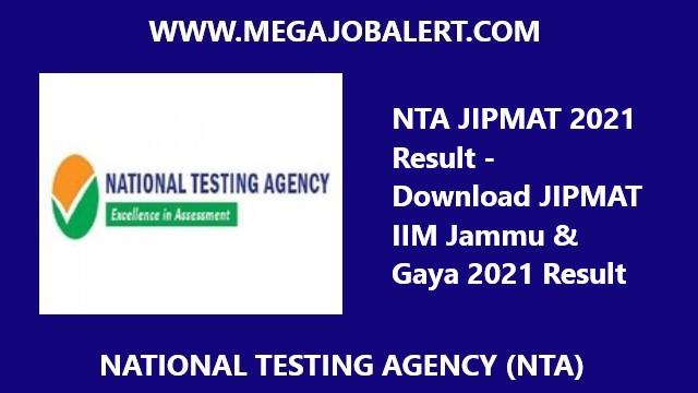 NTA JIPMAT 2021 Result