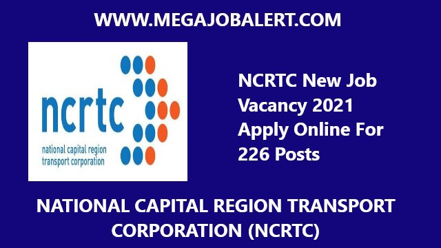 NCRTC New Job Vacancy 2021