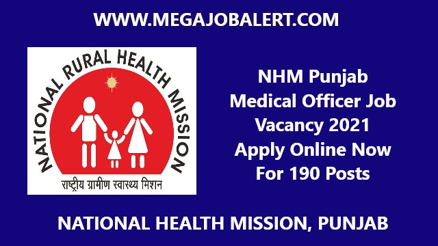 NHM Punjab Medical Officer Job Vacancy 2021