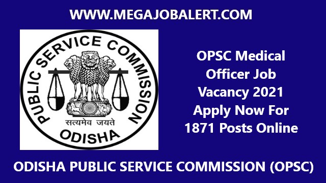 OPSC Medical Officer Job Vacancy 2021