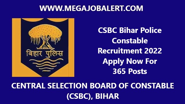 CSBC Bihar Police Constable Recruitment 2022