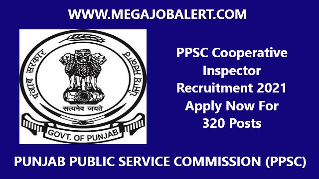 PPSC Cooperative Inspector Recruitment 2021