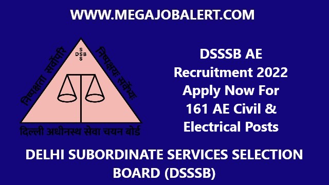 DSSSB AE Recruitment 2022