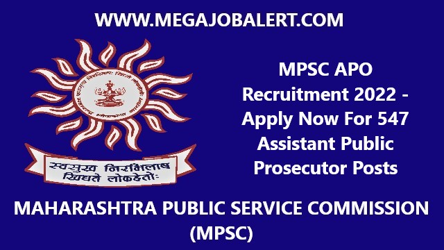 MPSC APO Recruitment 2022