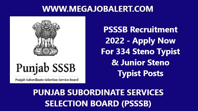 PSSSB Recruitment 2022