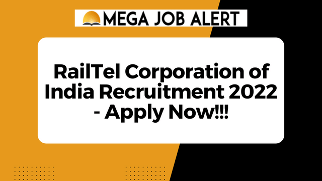 RailTel Corporation of India Recruitment 2022 – Apply Now!!!